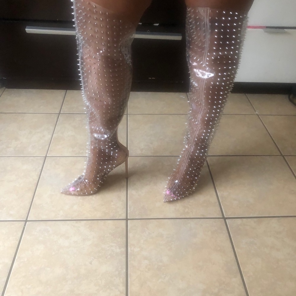Steve Madden Vava-S Clear Boots - Picture 6 of 13